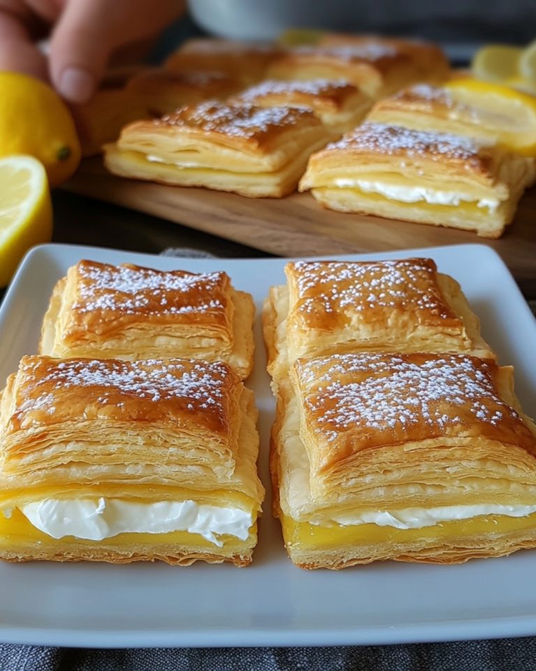 Tartaletki z ciasta francuskiego z kremem cytrynowym