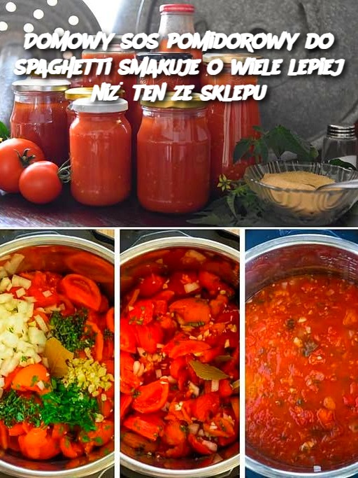 Domowy sos pomidorowy do spaghetti smakuje o wiele lepiej niż ten ze sklepu