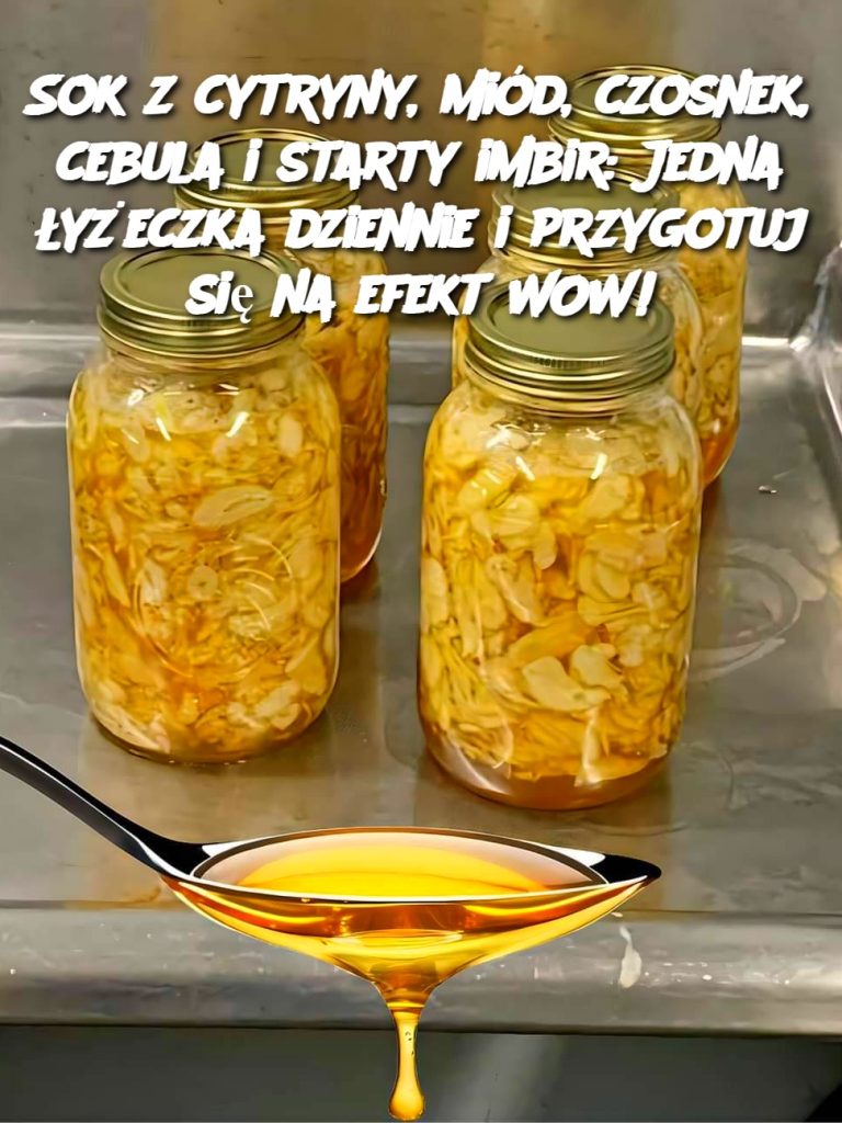Sok z cytryny, miód, czosnek, cebula i starty imbir: Jedna łyżeczka dziennie i przygotuj się na efekt WOW!