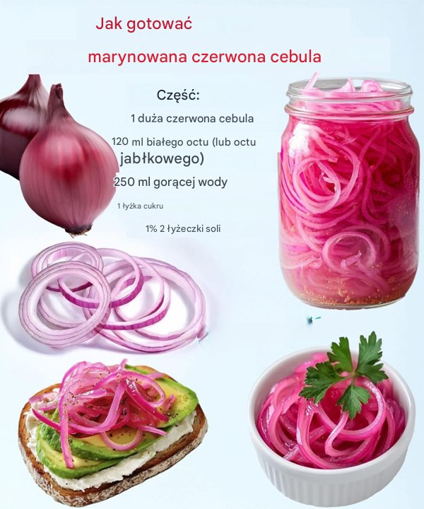 Przepis na marynowaną czerwoną cebulę