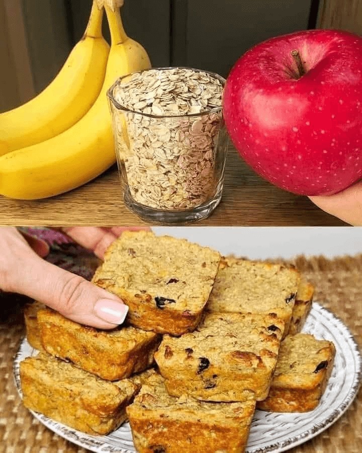 Zdrowa pieczona owsianka z owocami i orzechami