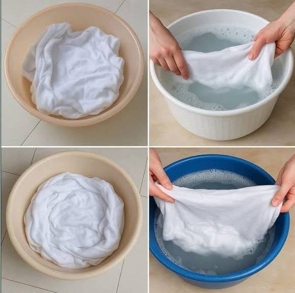 3 łyżki na miskę – a białe rzeczy są czystsze niż nowe: nawet pożółkła “szmata” oślepi bielą – life hack